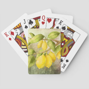 Lemons Painting Playing Cards