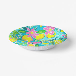 Lemons paper plate