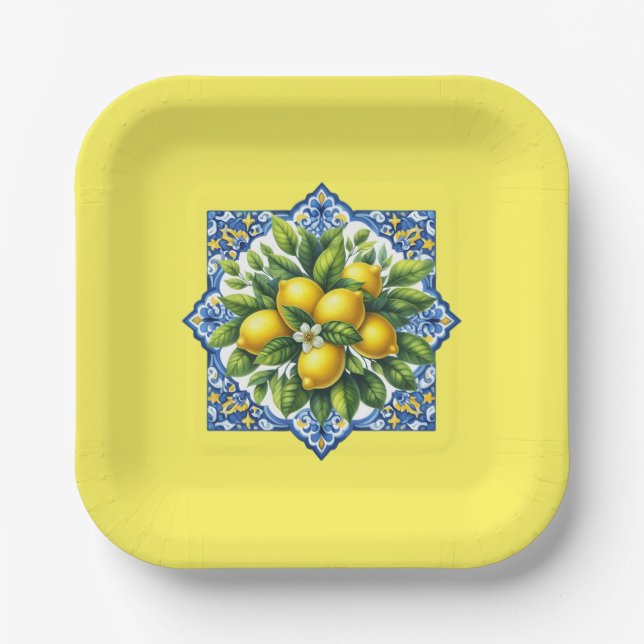 Lemons Paper Plates (Front)