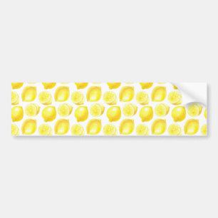 Lemons pattern design bumper sticker