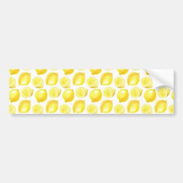 Lemons pattern design bumper sticker (Front)