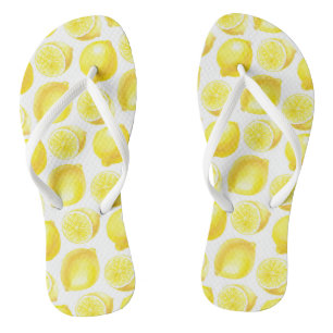 Lemons pattern design jandals