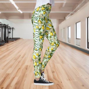 Lemons Pattern Leggings