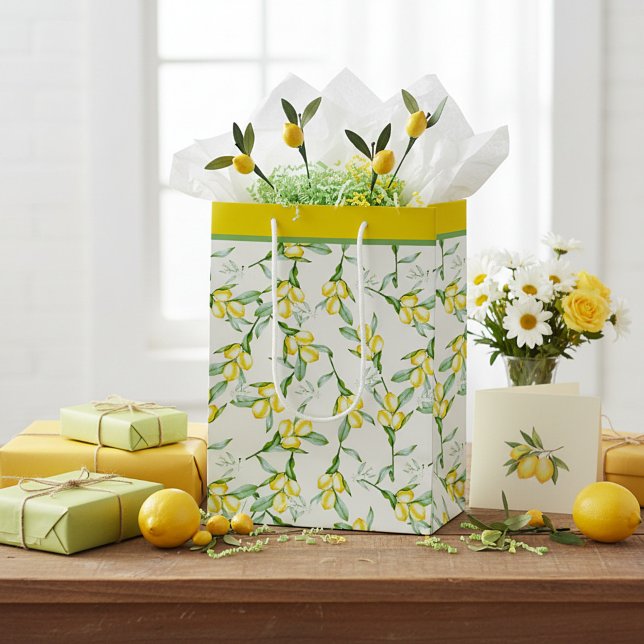 Lemons pattern  medium gift bag (Creator Uploaded)
