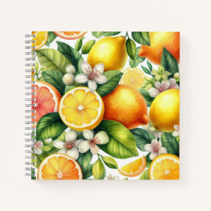 Lemons Pattern  Notebook