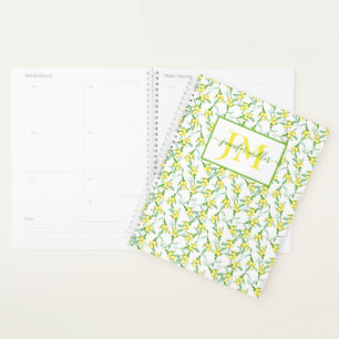 Lemons pattern  personalised planner
