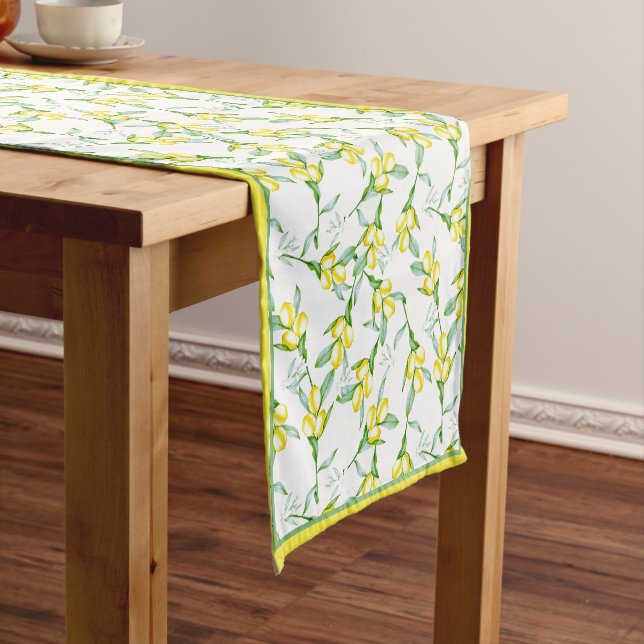 Lemons pattern  short table runner (In Situ)