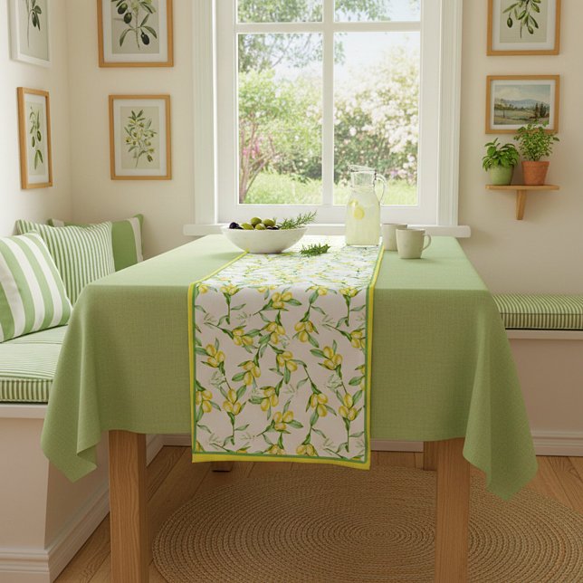 Lemons pattern  short table runner (Creator Uploaded)