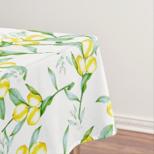 Lemons pattern tablecloth
