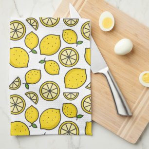 Lemons Pattern Tea Towel
