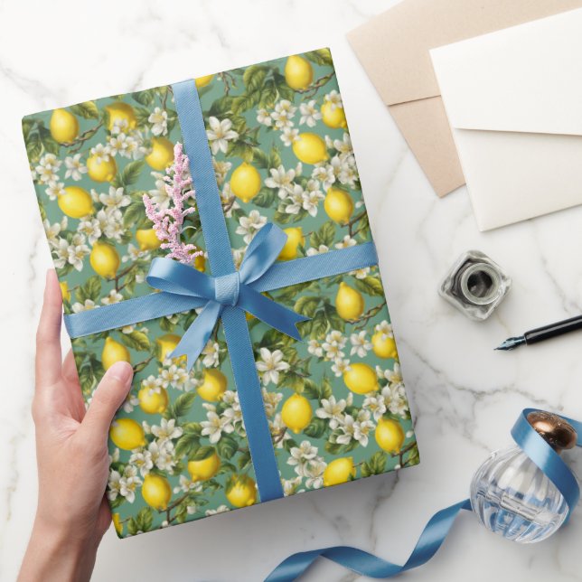 Lemons Pattern Wrapping Paper (Gifting)