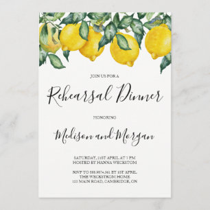Lemons Rehearsal Dinner invitation