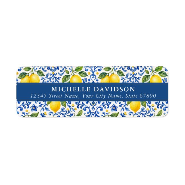 Lemons Return Address Labels (Front)