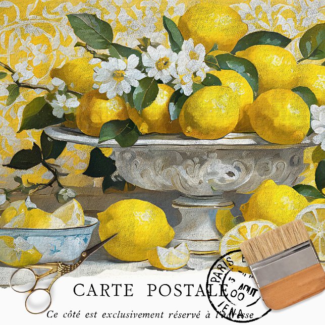Lemons Rustic Farmhouse  Decoupage Tissue Paper (Creator Uploaded)