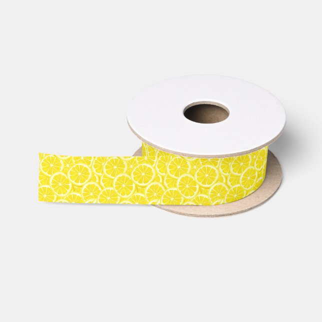 Lemons Satin Ribbon (Spool)