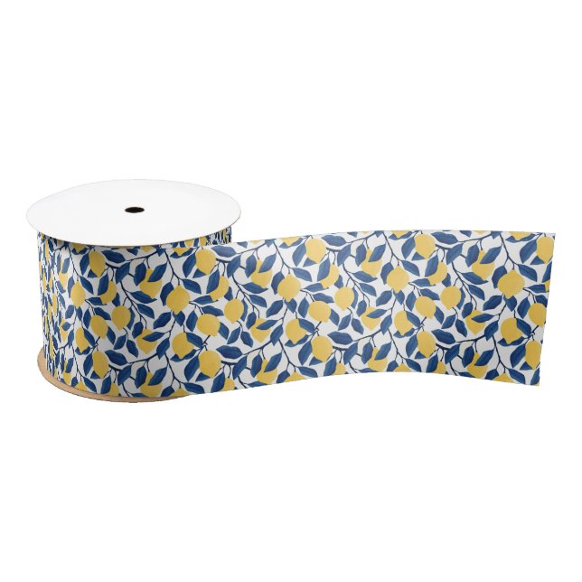 Lemons Satin Ribbon (Spool)