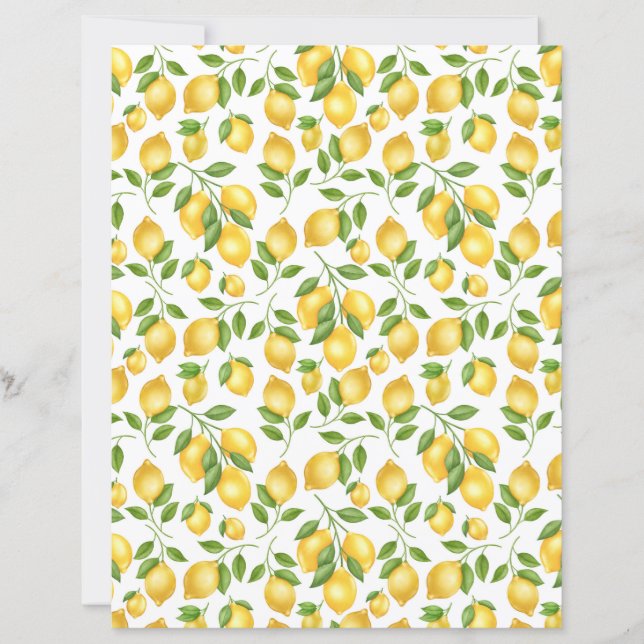 Lemons Scrapbook Paper (Front)