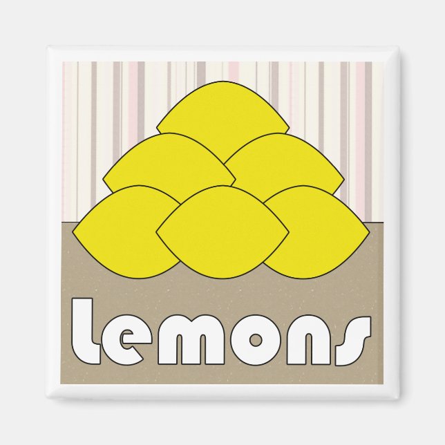 Lemons Series 3 Square Magnet (Front)