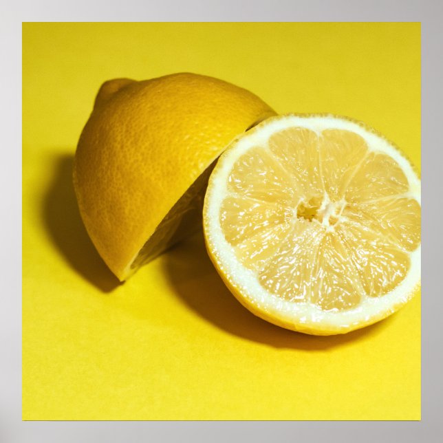 Lemons Slices Fruit Photography Poster (Front)