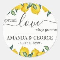Lemons spread love Wedding Favour Sanitising