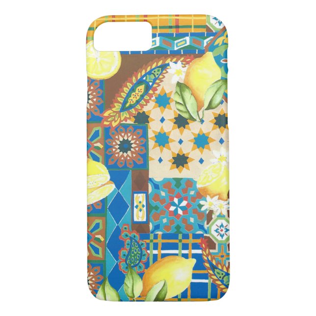 Lemons & Tiles iPhone 7 Case (Back)