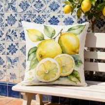 Lemons - watercolor design | cushion