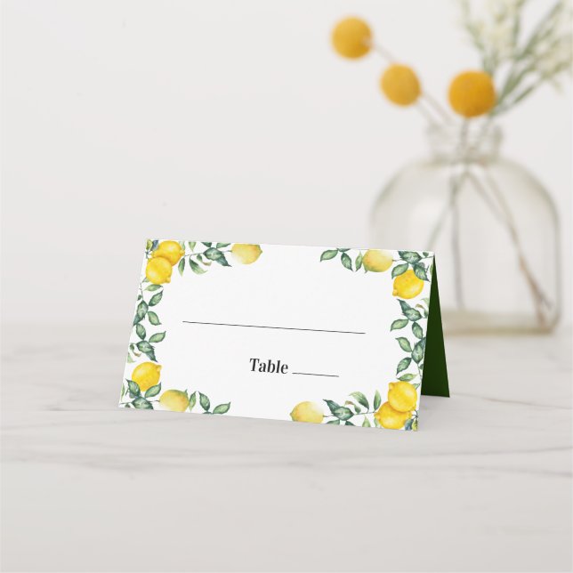 Lemons Wedding Place card (Front)