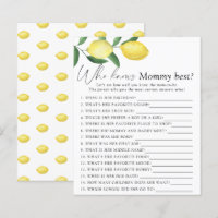 Lemons - Who knows mummy best game