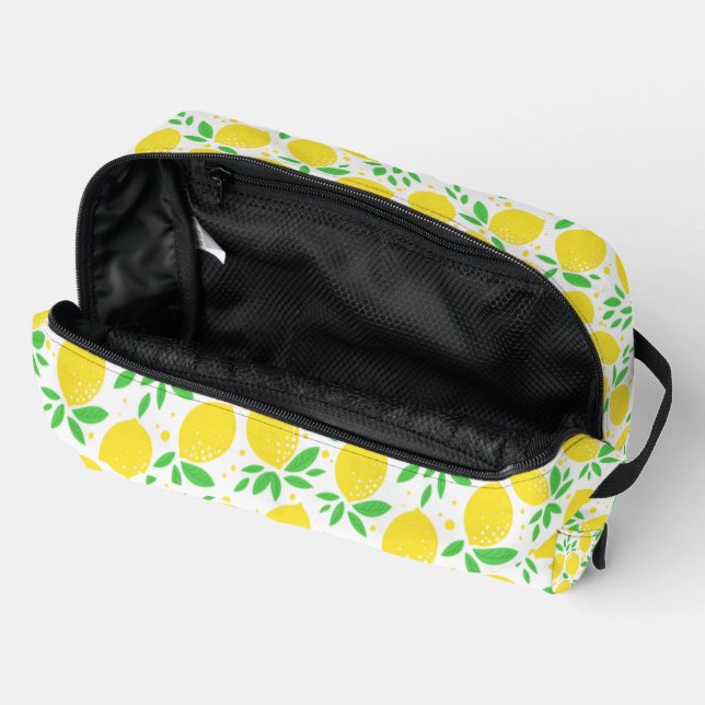 Lemons Yellow Lemon Dopp Kit (Open)