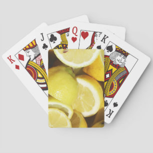 Lemons Yellow Playing Cards