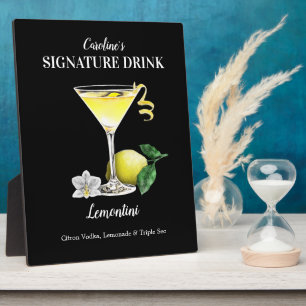 Lemontini Lemon Martini Custom Bar Sign Plaque