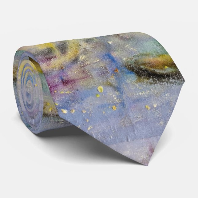 Lemony abstraction tie (Rolled)