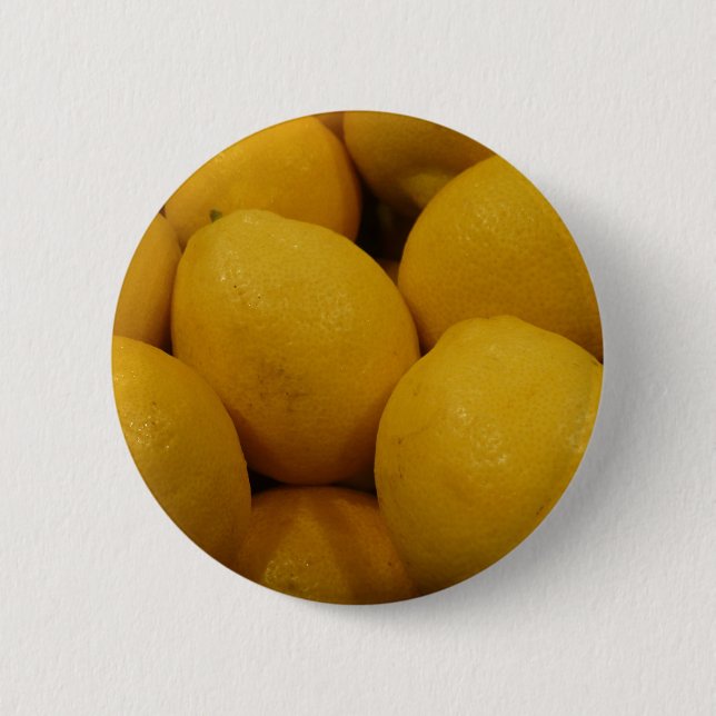 Lemony Lemons 6 Cm Round Badge (Front)