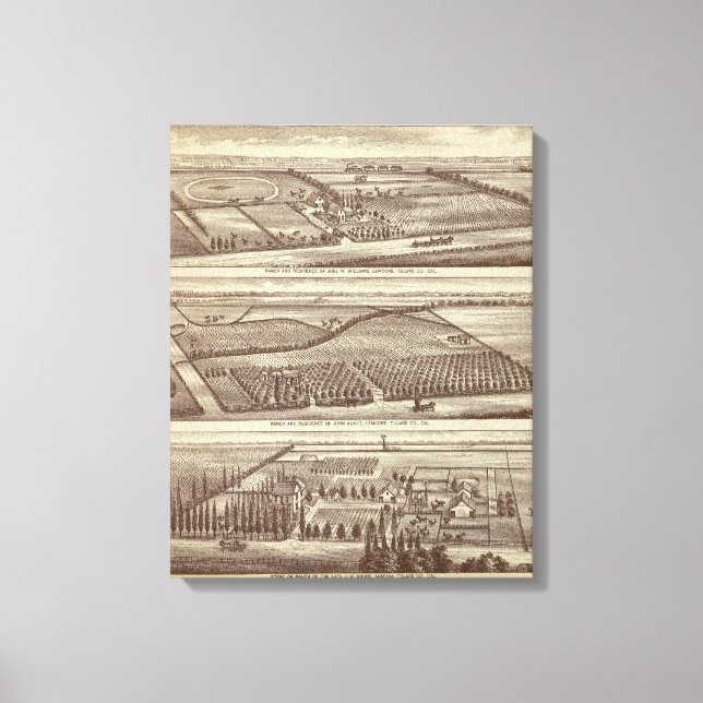 Lemoore, Armona ranches Canvas Print (Front)