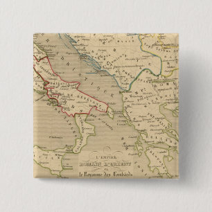 L'Empire Romain d'Orient, Royaume des Lombards 15 Cm Square Badge