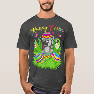 Lemur Animal Lover Floral Easter Egg Funny Lemur E T-Shirt