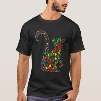 Lemur Animals Puzzle Pieces Autism Awareness T-Shirt