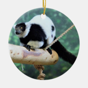 Lemur Ceramic Tree Decoration