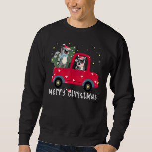 Lemur Christmas Ornament Truck Tree  Xmas Sweatshirt