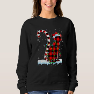 Lemur Christmas Santa Hat Cute Animals Xmas Lights Sweatshirt