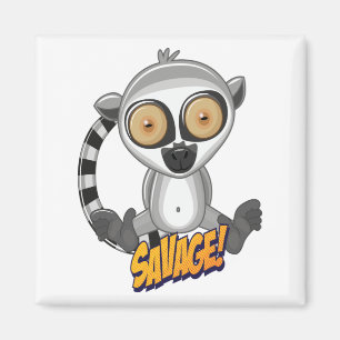 Lemur Cute Kawaii Cartoon Magnet