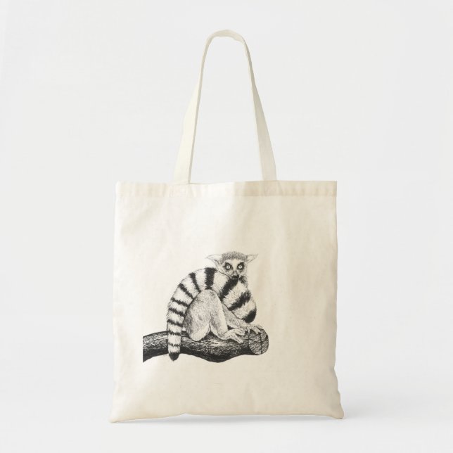 Lemur drawing tote bag (Front)