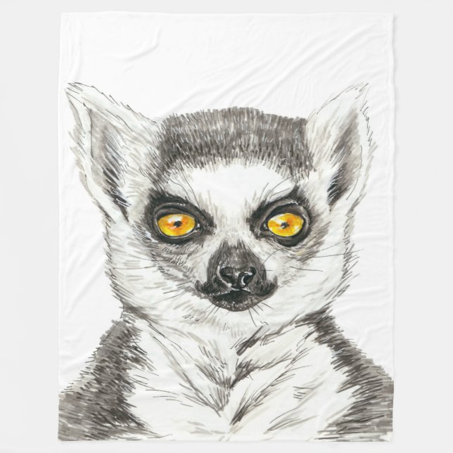 Lemur Fleece Blanket (Front)