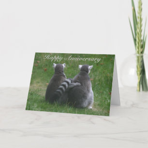 Lemur love,! .. Happy Anniversary Card