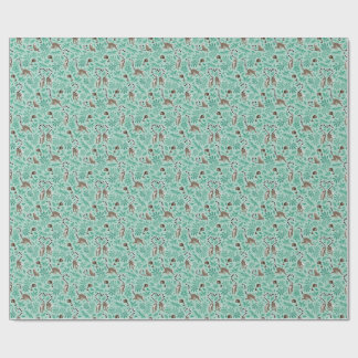 Lemur love mint leaves wrapping paper