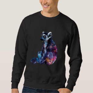 Lemur Monkey Colourful Artwork Tropical Animal Art Sweatshirt