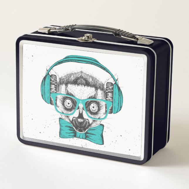 Lemur | Music Lover Metal Lunch Box (Front)