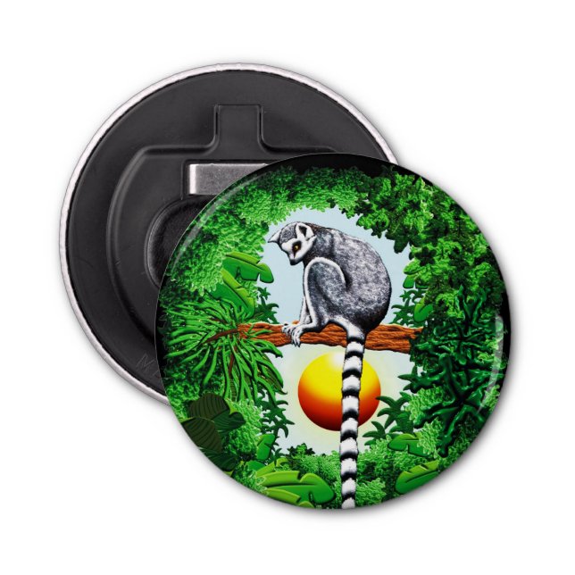 Lemur of Madagascar Bottle Opener (Front)