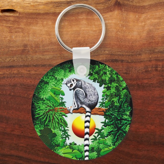 Lemur of Madagascar Key Ring (Front)