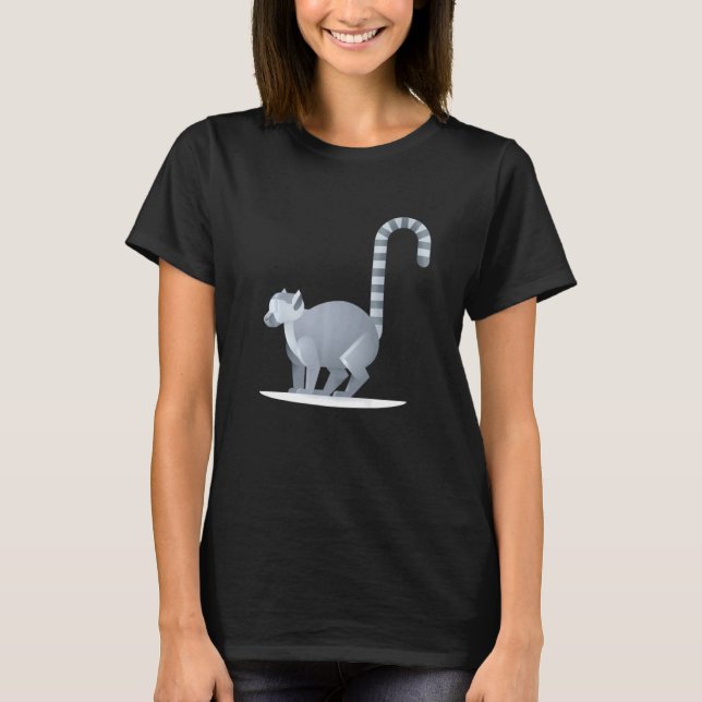 Lemur  Ring Tailed Cute Primate  1 T-Shirt (Front)